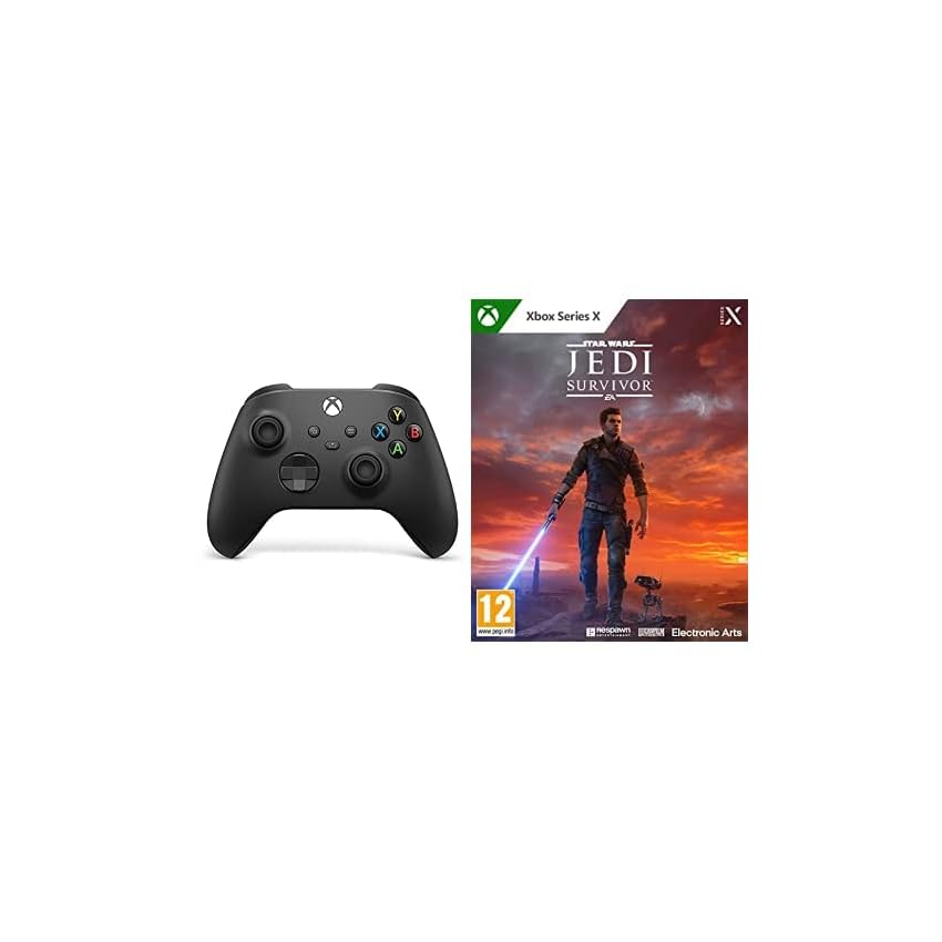 Immagine di Xbox Wireless Controller Black + Star Wars Jedi: Survivor SX Videogiochi