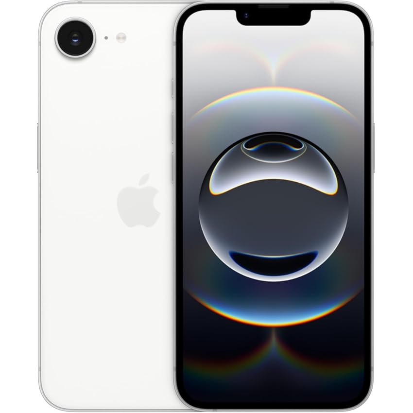 Immagine di iPhone 16e da 256GB con schermo OLED da 6,1'', 8GB RAM, grandiosa autonomia, fotocamera 48MP, Apple Intelligence - Colore: bianco