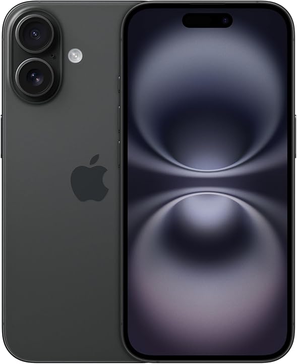 Immagine di iPhone 16 nella variante di colore Nero