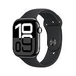 Immagine di Apple Watch Series 10 GPS 46 mm Smartwatch con cassa in alluminio e cinturino Sport Loop Nero - S/M. Fitness tracker, app ECG, display Retina always-on, Carbon Neutral