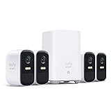 Immagine di eufy Security eufyCam 2C Pro, telecamera wi-fi esterno, telecamera wifi esterno senza fili, risoluzione 2K, batteria durata di 180 giorni, compatibilità HomeKit, IP67, Nessun Costo Mensile, Set 4+1