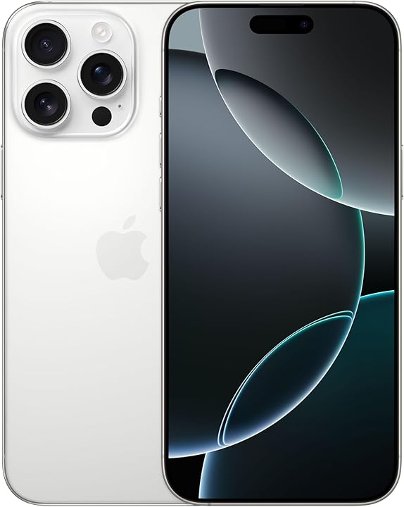 Immagine di iPhone 16 Pro nella variante di colore Titanio Bianco
