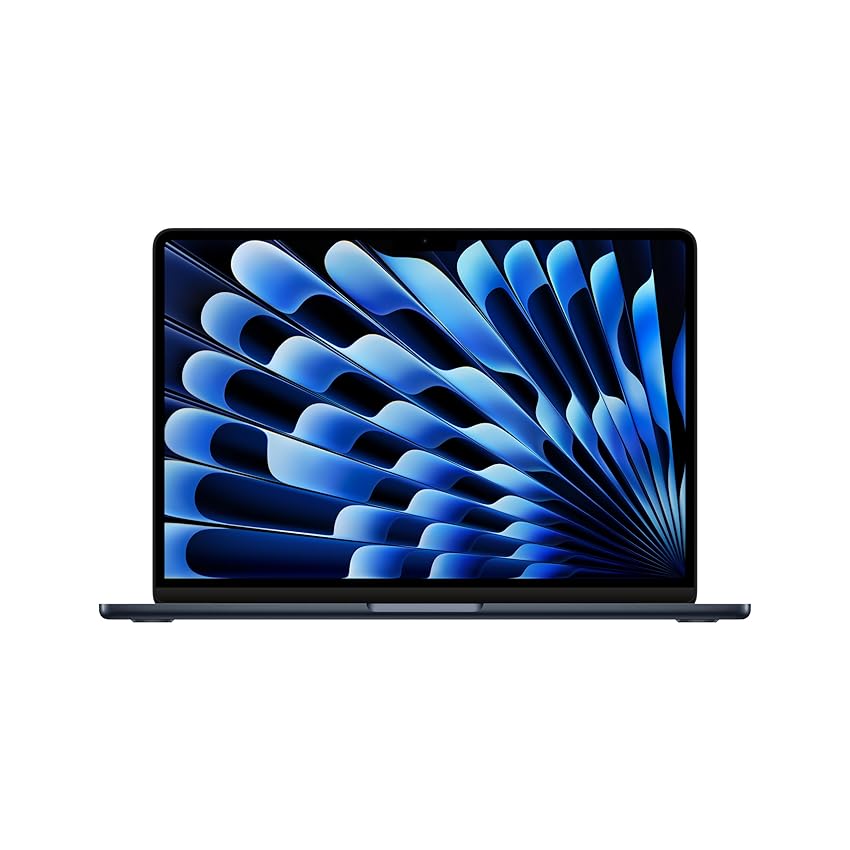Immagine di Apple 2024 MacBook Air 13'' Portatile con chip M3: display Liquid Retina da 13,6'', 16GB di memoria unificata, 256GB di archiviazione SSD, CPU 8-core e GPU 8-core. Mezzanotte